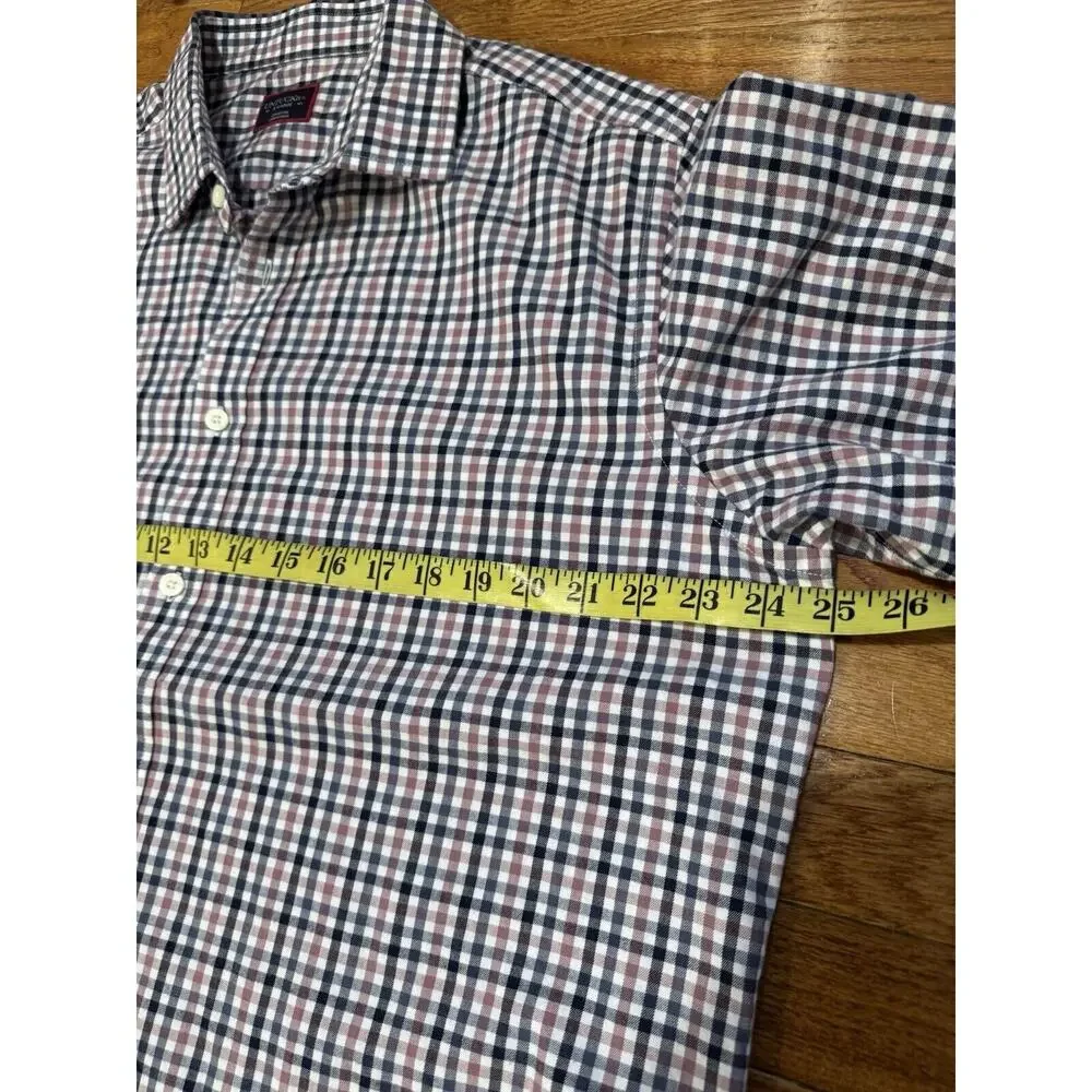 Untuckit Cascina Long Sleeve Button Up Shirt Men's Regular Fit X-Large Blue Mauv